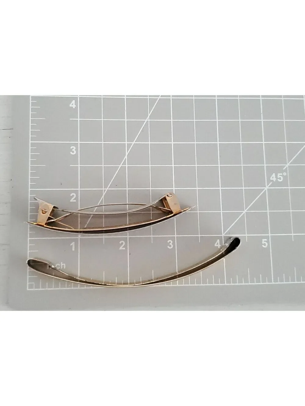 Vintage Silver & Gold Hair Clip Set of 2
